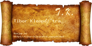 Tibor Kleopátra névjegykártya